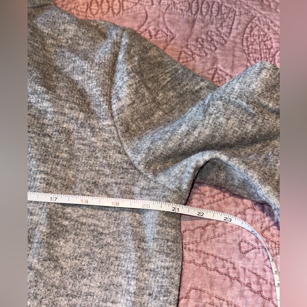 Hayden Gray Cardigan with White Furry Trim & Hood - Picture 9 of 14